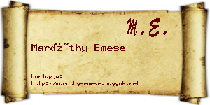 Maróthy Emese névjegykártya